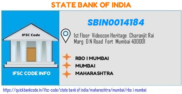 SBIN0014184 State Bank of India. RBO I, MUMBAI