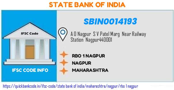 SBIN0014193 State Bank of India. RBO 1, NAGPUR