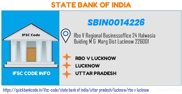 State Bank of India Rbo V Lucknow SBIN0014226 IFSC Code