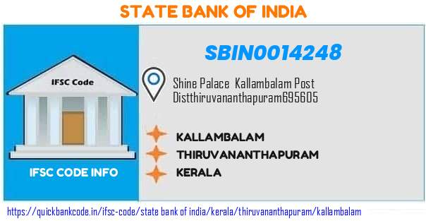 State Bank of India Kallambalam SBIN0014248 IFSC Code