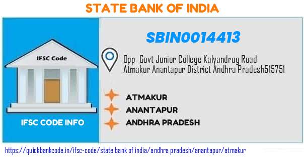 SBIN0014413 State Bank of India. ATMAKUR