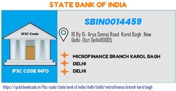 State Bank of India Microfinance Branch Karol Bagh SBIN0014459 IFSC Code