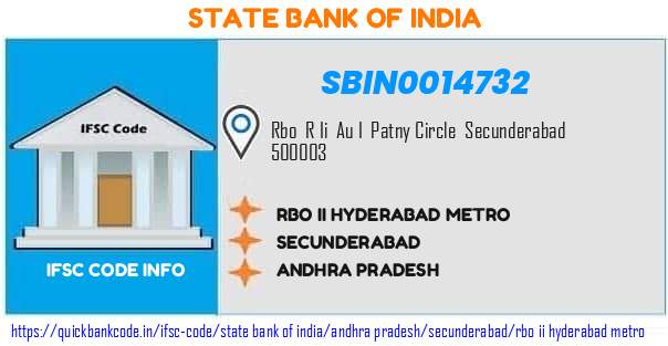 State Bank of India Rbo Ii Hyderabad Metro SBIN0014732 IFSC Code