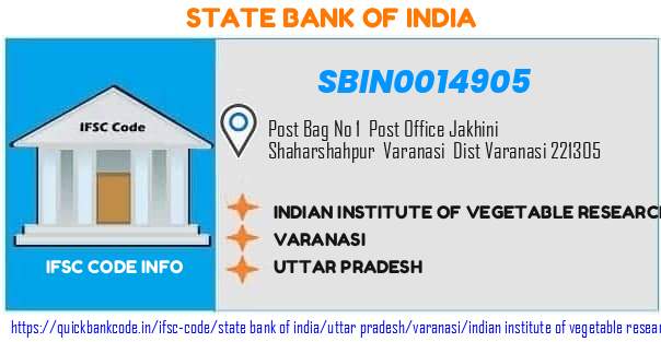 State Bank of India Indian Institute Of Vegetable Research SBIN0014905 IFSC Code