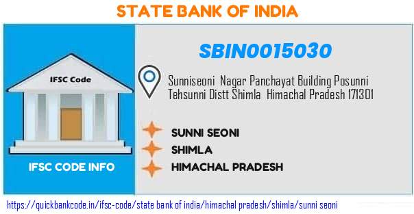 SBIN0015030 State Bank of India. SUNNI  SEONI