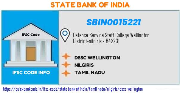 State Bank of India Dssc Wellington SBIN0015221 IFSC Code