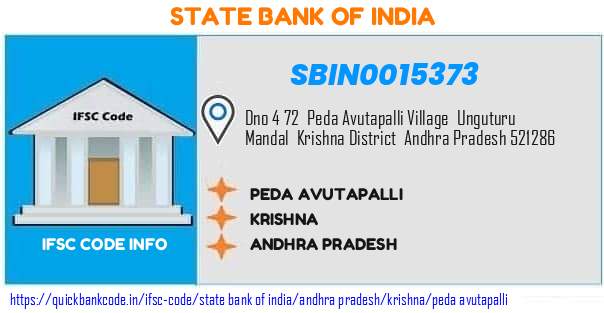 SBIN0015373 State Bank of India. PEDA AVUTAPALLI