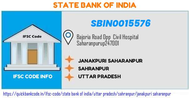 State Bank of India Janakpuri Saharanpur SBIN0015576 IFSC Code