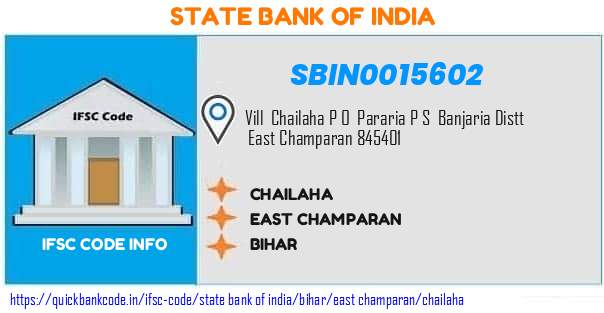 SBIN0015602 State Bank of India. CHAILAHA
