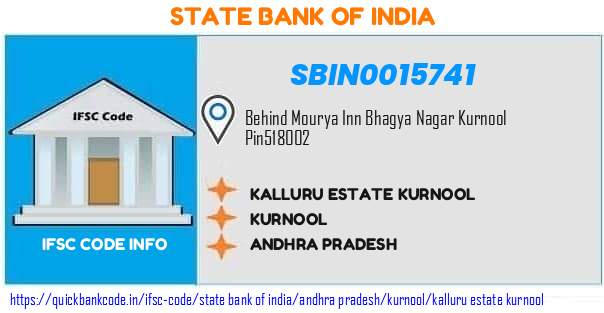 State Bank of India Kalluru Estate Kurnool SBIN0015741 IFSC Code