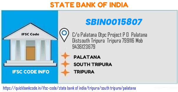 State Bank of India Palatana SBIN0015807 IFSC Code