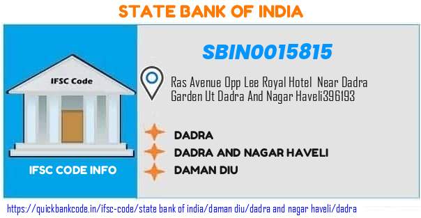 State Bank of India Dadra SBIN0015815 IFSC Code