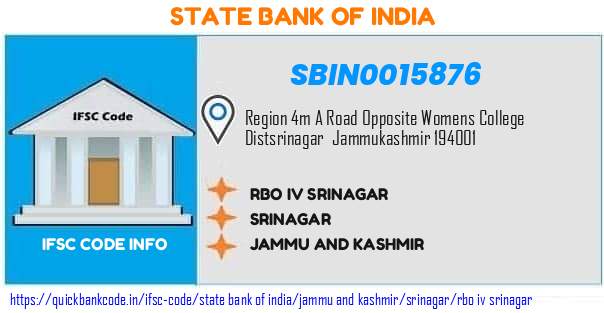 State Bank of India Rbo Iv Srinagar SBIN0015876 IFSC Code