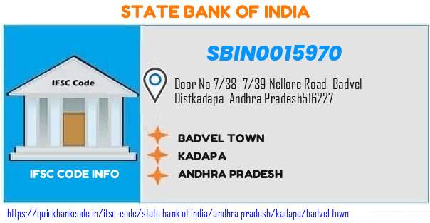 State Bank of India Badvel Town SBIN0015970 IFSC Code
