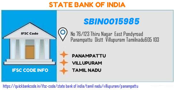 SBIN0015985 State Bank of India. PANAMPATTU