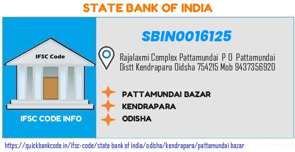 State Bank of India Pattamundai Bazar SBIN0016125 IFSC Code