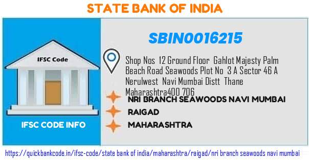 State Bank of India Nri Branch Seawoods Navi Mumbai SBIN0016215 IFSC Code