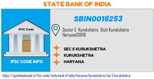 SBIN0016253 State Bank of India. SEC. 5, KURUKSHETRA