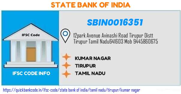 State Bank of India Kumar Nagar SBIN0016351 IFSC Code