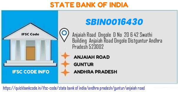State Bank of India Anjaiah Road SBIN0016430 IFSC Code