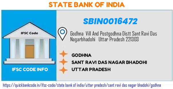 SBIN0016472 State Bank of India. GODHNA