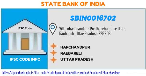State Bank of India Harchandpur SBIN0016702 IFSC Code