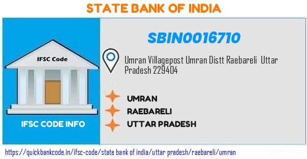 SBIN0016710 State Bank of India. UMRAN