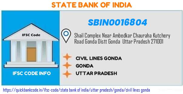 State Bank of India Civil Lines Gonda SBIN0016804 IFSC Code