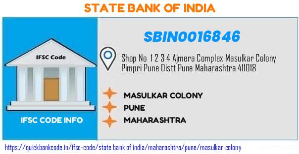 State Bank of India Masulkar Colony SBIN0016846 IFSC Code