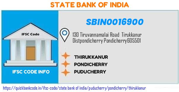 State Bank of India Thirukkanur SBIN0016900 IFSC Code