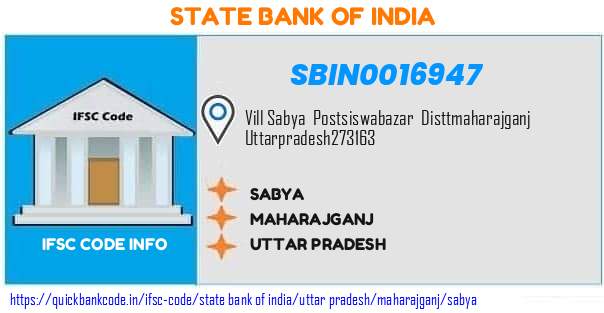 State Bank of India Sabya SBIN0016947 IFSC Code