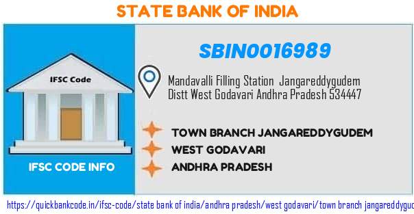 State Bank of India Town Branch Jangareddygudem SBIN0016989 IFSC Code