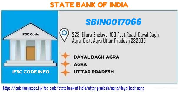 State Bank of India Dayal Bagh Agra SBIN0017066 IFSC Code
