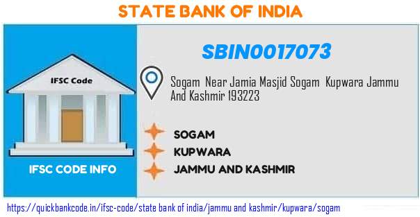 State Bank of India Sogam SBIN0017073 IFSC Code