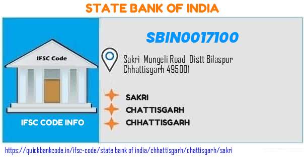 State Bank of India Sakri SBIN0017100 IFSC Code