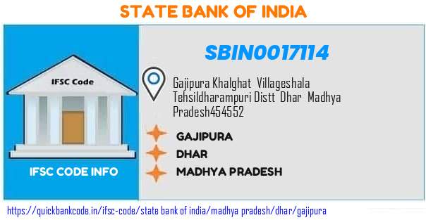 State Bank of India Gajipura SBIN0017114 IFSC Code