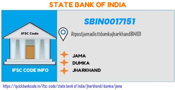 State Bank of India Jama SBIN0017151 IFSC Code