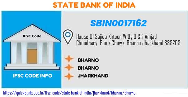 State Bank of India Bharno SBIN0017162 IFSC Code