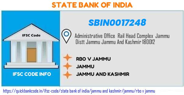 State Bank of India Rbo V Jammu SBIN0017248 IFSC Code