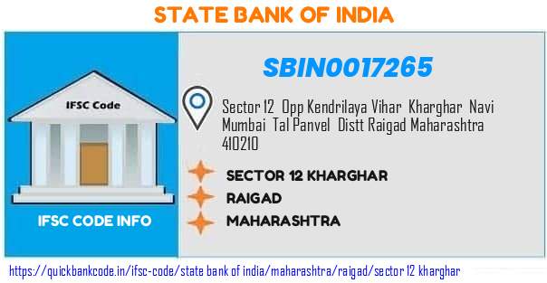 SBIN0017265 State Bank of India. SECTOR 12 KHARGHAR