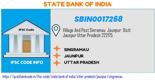 State Bank of India Singramau SBIN0017268 IFSC Code