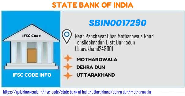 State Bank of India Motharowala SBIN0017290 IFSC Code