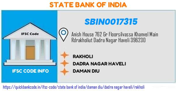 State Bank of India Rakholi SBIN0017315 IFSC Code