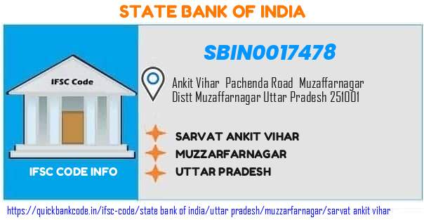 State Bank of India Sarvat Ankit Vihar SBIN0017478 IFSC Code