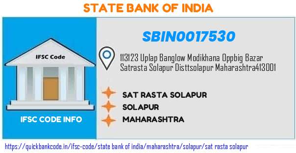State Bank of India Sat Rasta Solapur SBIN0017530 IFSC Code