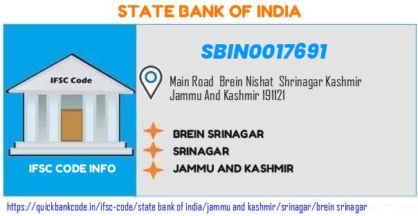 State Bank of India Brein Srinagar SBIN0017691 IFSC Code