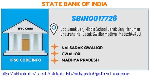 State Bank of India Nai Sadak Gwalior SBIN0017726 IFSC Code