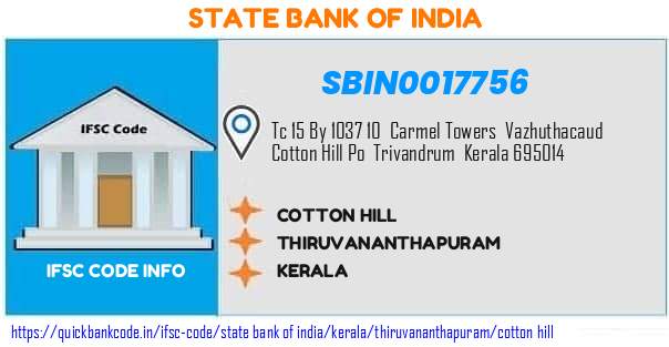 State Bank of India Cotton Hill SBIN0017756 IFSC Code