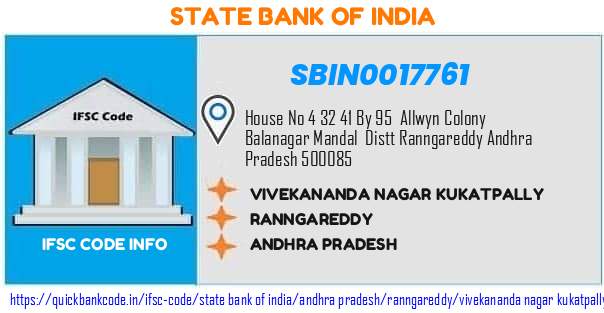 State Bank of India Vivekananda Nagar Kukatpally SBIN0017761 IFSC Code