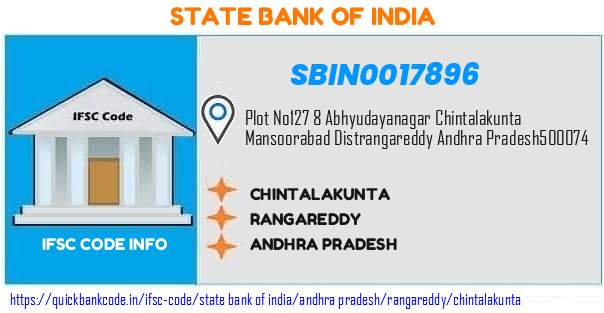 SBIN0017896 State Bank of India. CHINTALAKUNTA